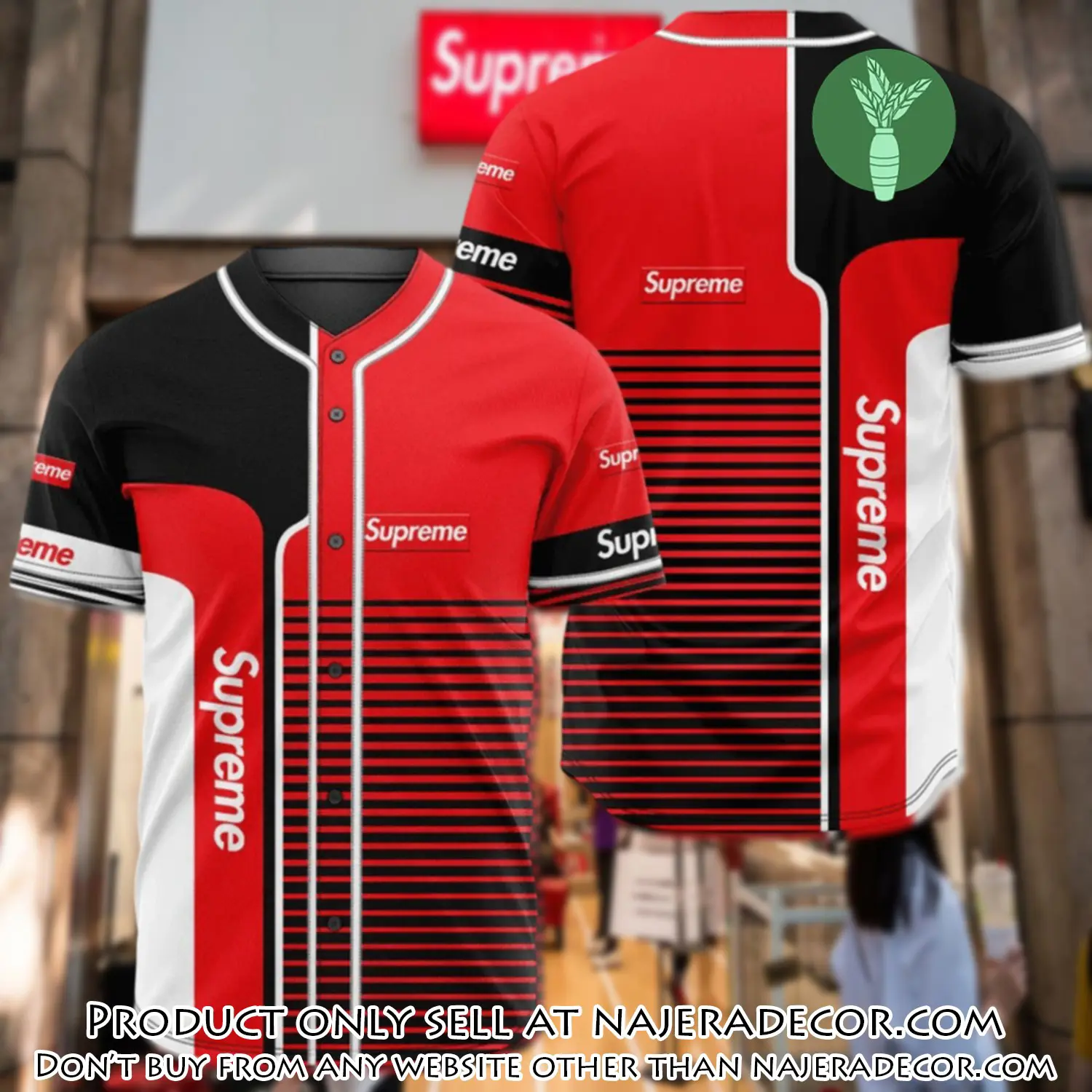 Supreme baseball jersey shirt luxury bjs1235 njr1800464